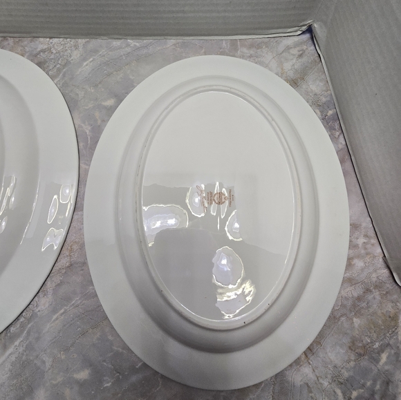 2 Haddon Hall Minton Bone China Oval Platters B-1451 13 3/4" × 10 34" B-1451 - Picture 10 of 12